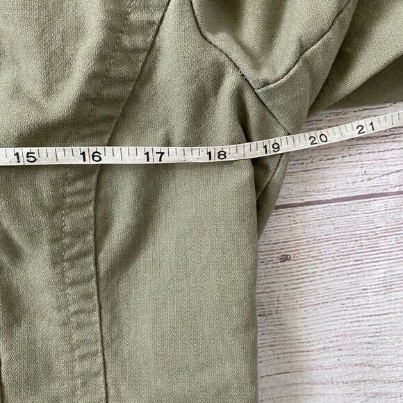 Old Navy women L 2 button fully lined canvas jacket green - Picture 11 of 12